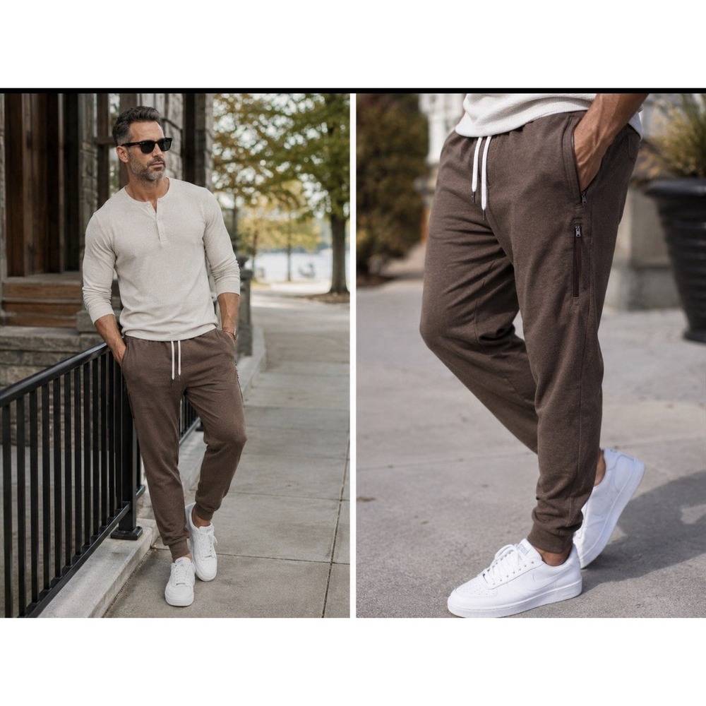 Women Active Light Mid-Rise Joggers - All In Motion Brown Extra Large